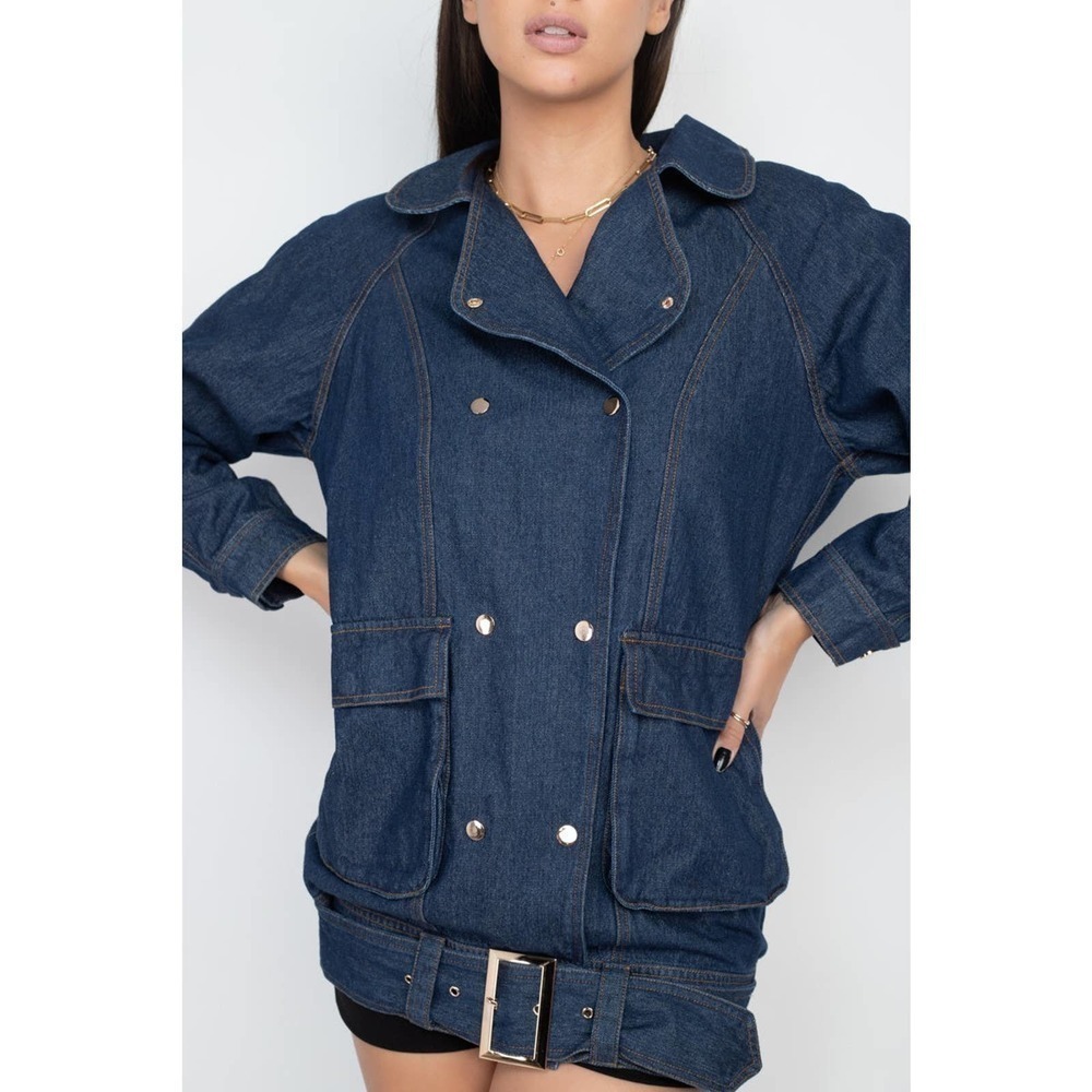 Iris Denim Buckle Jean Jacket - Picture 4 of 6